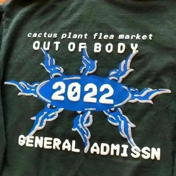 Coachella 2022 Cactus Plant Flea Market Weekend 2 Olive Green Hoodie Sweater - Picture 13 of 16